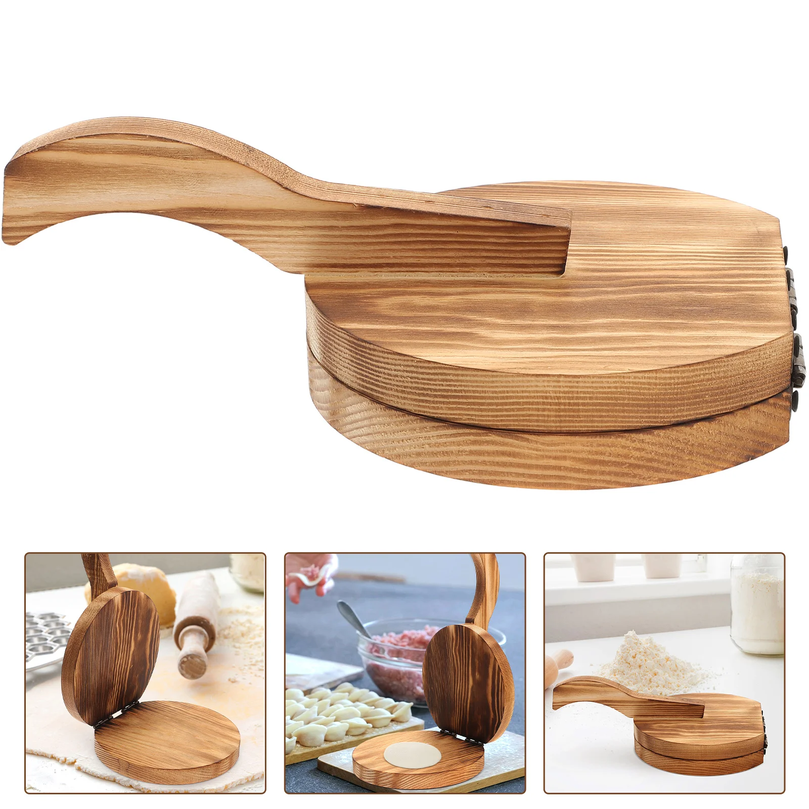 

Wooden Pressing Dumpling Skin Mold Noodle Bun Skin Press Tool Dumpling Wrapper Making Steamed Bread Pastry Kitchen Accessories