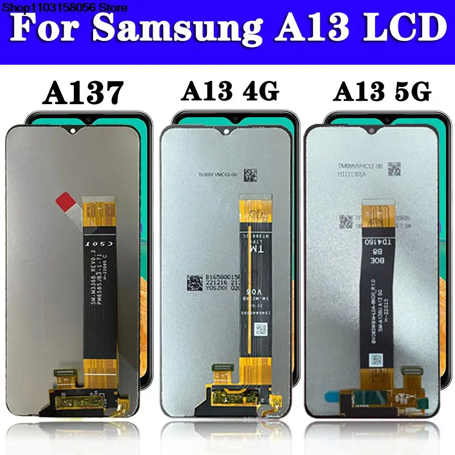 

para samsung galaxy a13 display lcd painel de toque digitador da tela peças reposição para samsung a135f a136u a137f lcd