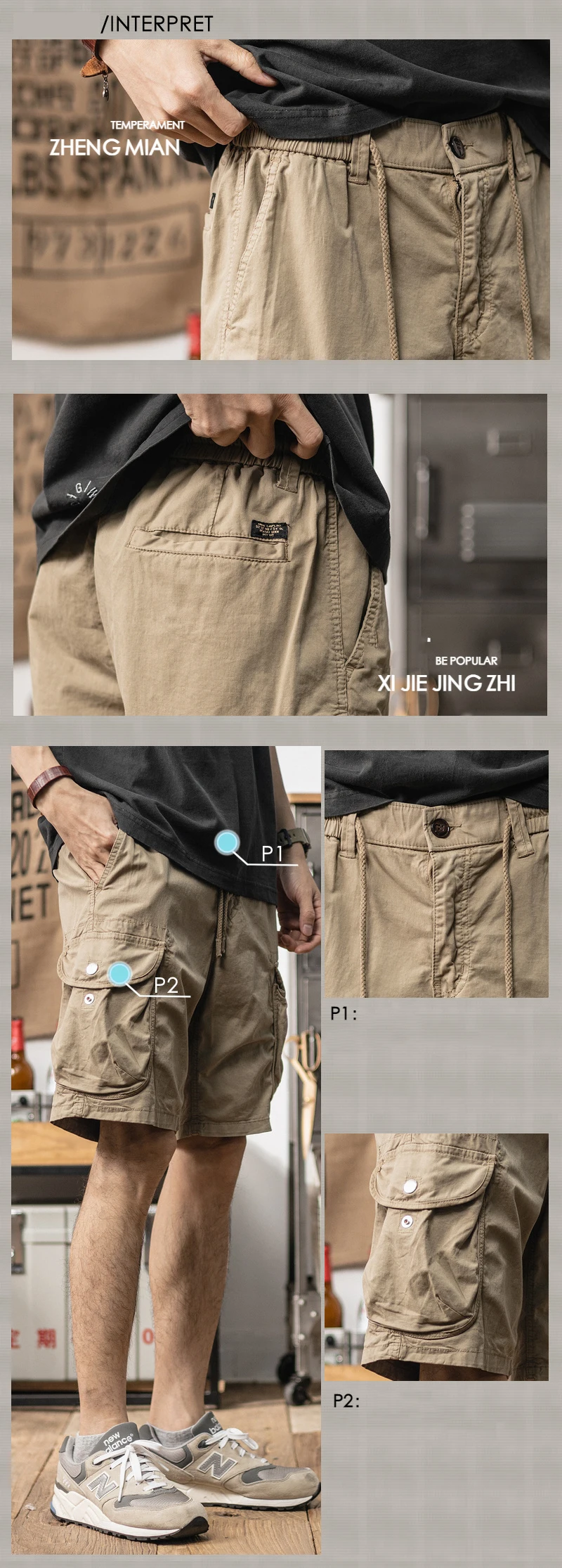 2025 Summer Baggy Multi Pocket Cargo Shorts For Men Casual