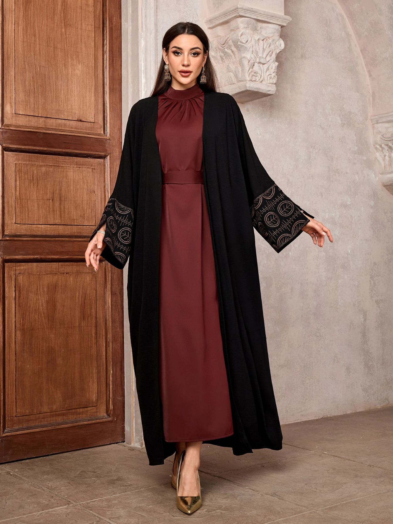 Split-Sleeve-Abaya-Saudi-Arabia-Dubai-Fashion-Embroidery-Open-Cardigan ...