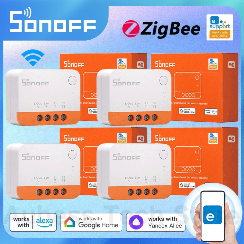 ZigBee Smart Switch SONOFF ZBMINI L2 ZigBee Smart Switch Work With EWeLink APP Voice Control Compatible With Yandex Alice Alexa Google Assistant
