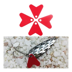 S/M/L 50pcs plastic fishtail Red heart slice Dummy bait glitter Luya assemble accessories temptation