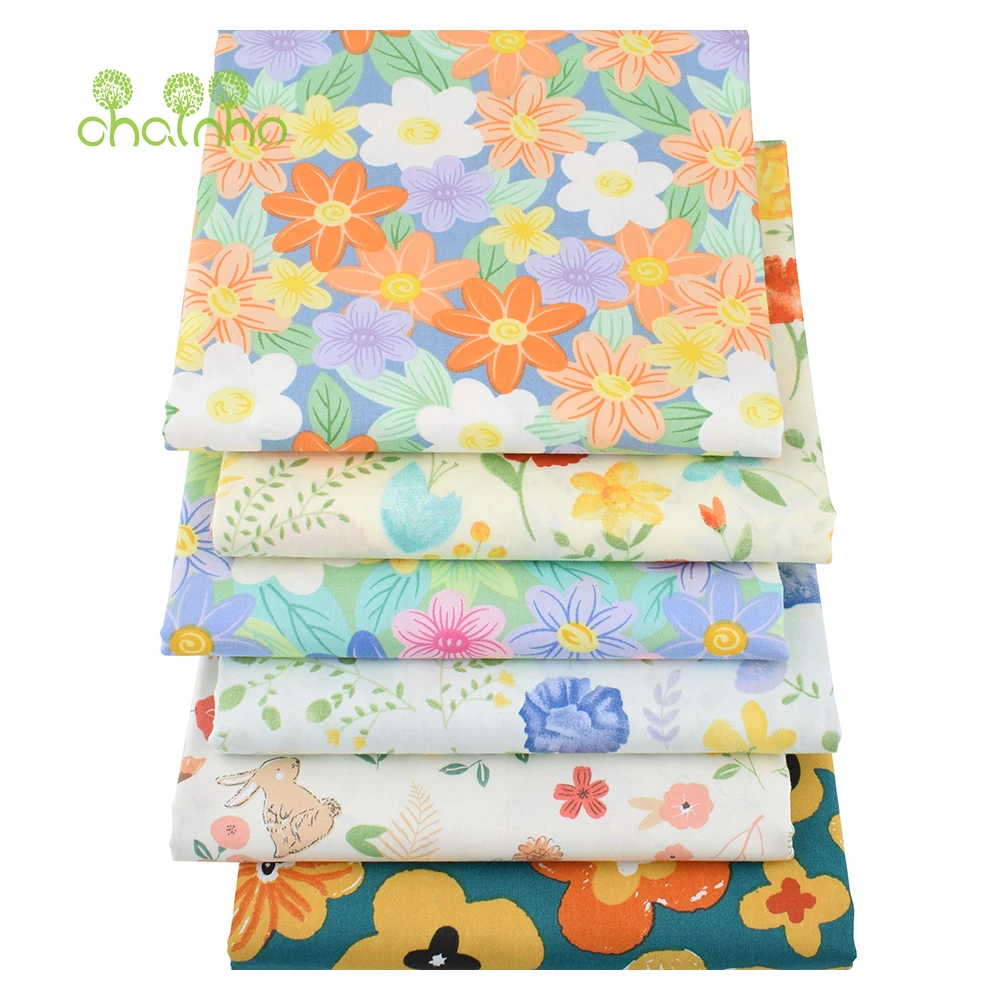 Chainho,Floral Series,Printed Twill Cotton Fabric,DIY Sewing Quilting Home Textiles Material For Baby &Child's Bedding &Garments