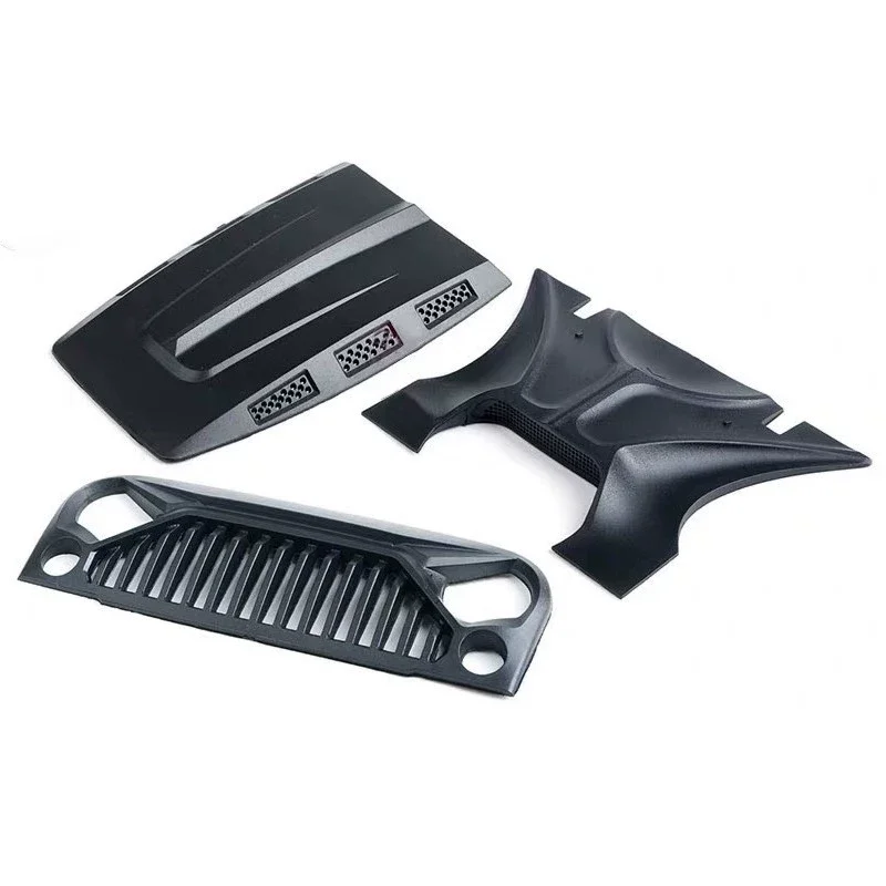 

TBSCRC 313 мм оболочка на расстояние автомобиля злобное лицо Мстители верхняя противопожарная капота 1/10 Wrangler обновленные аксессуары