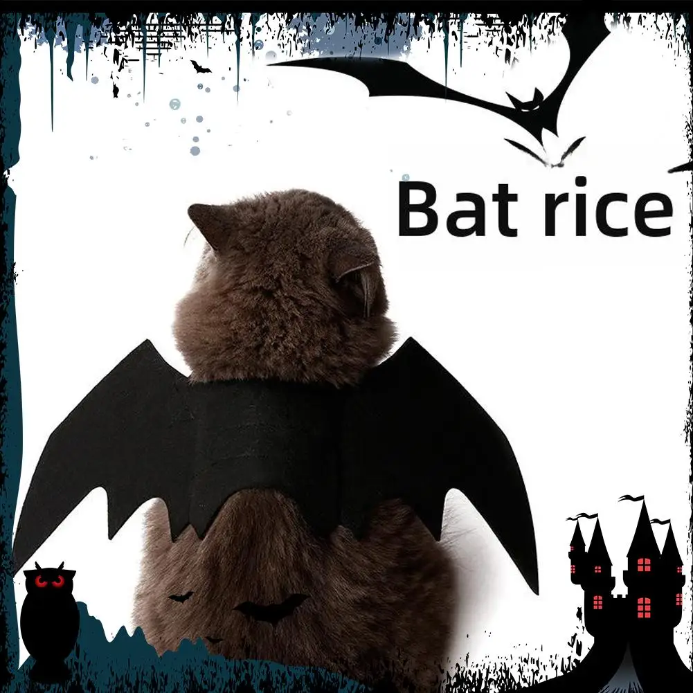 Halloween Products Dress Up Accessories Pet Bat Wings Cool Dog Cat Black Bat Costume