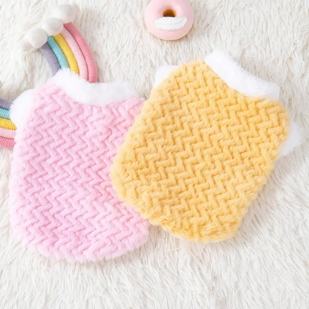 

Fleece Pet Top Korean Style Twist Short Sleeve Pet Sweatshirt Cozy Dog Coat for Winter Warm Two-legged Puppy Clothes Comfortable