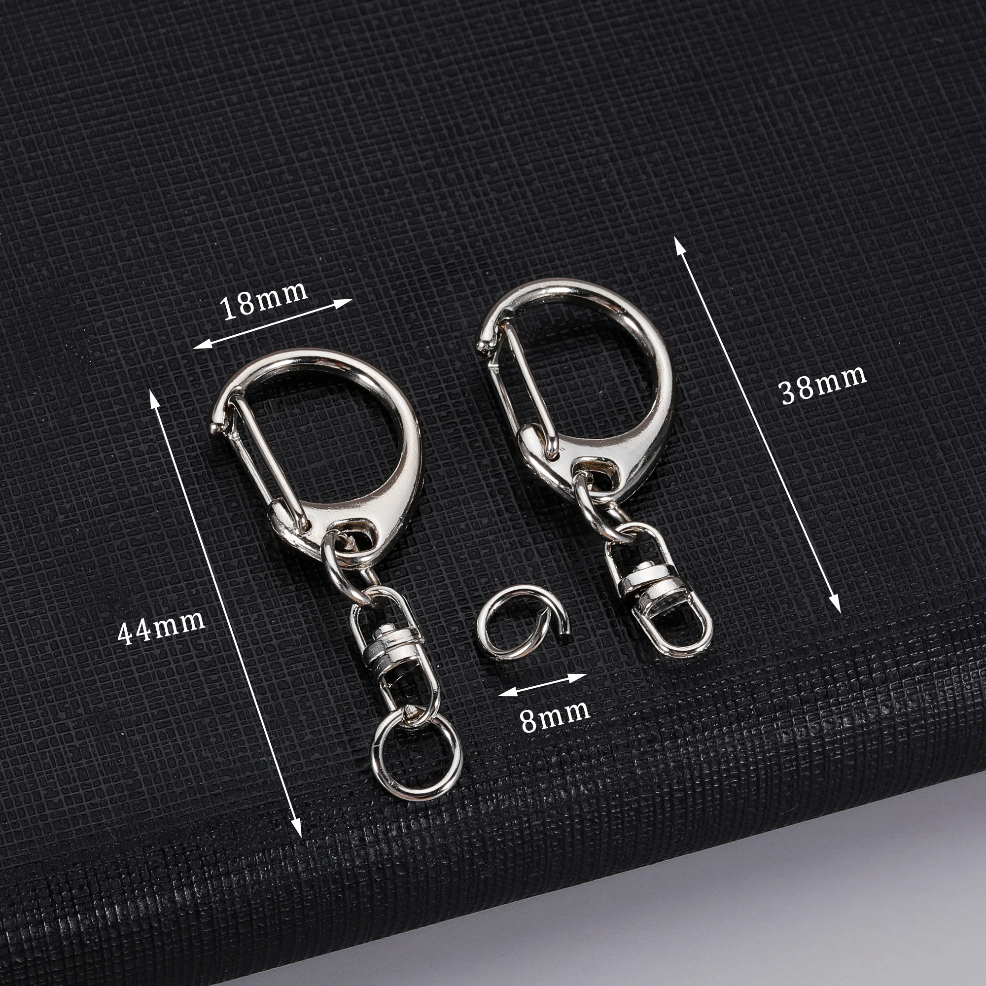 10pcs C 버클 회전 걸쇠 열쇠 고리 8 모양 키 체인 Sleutelhanger 반지 금속 후크 클립 작은 걸쇠 보석 만들기 도매