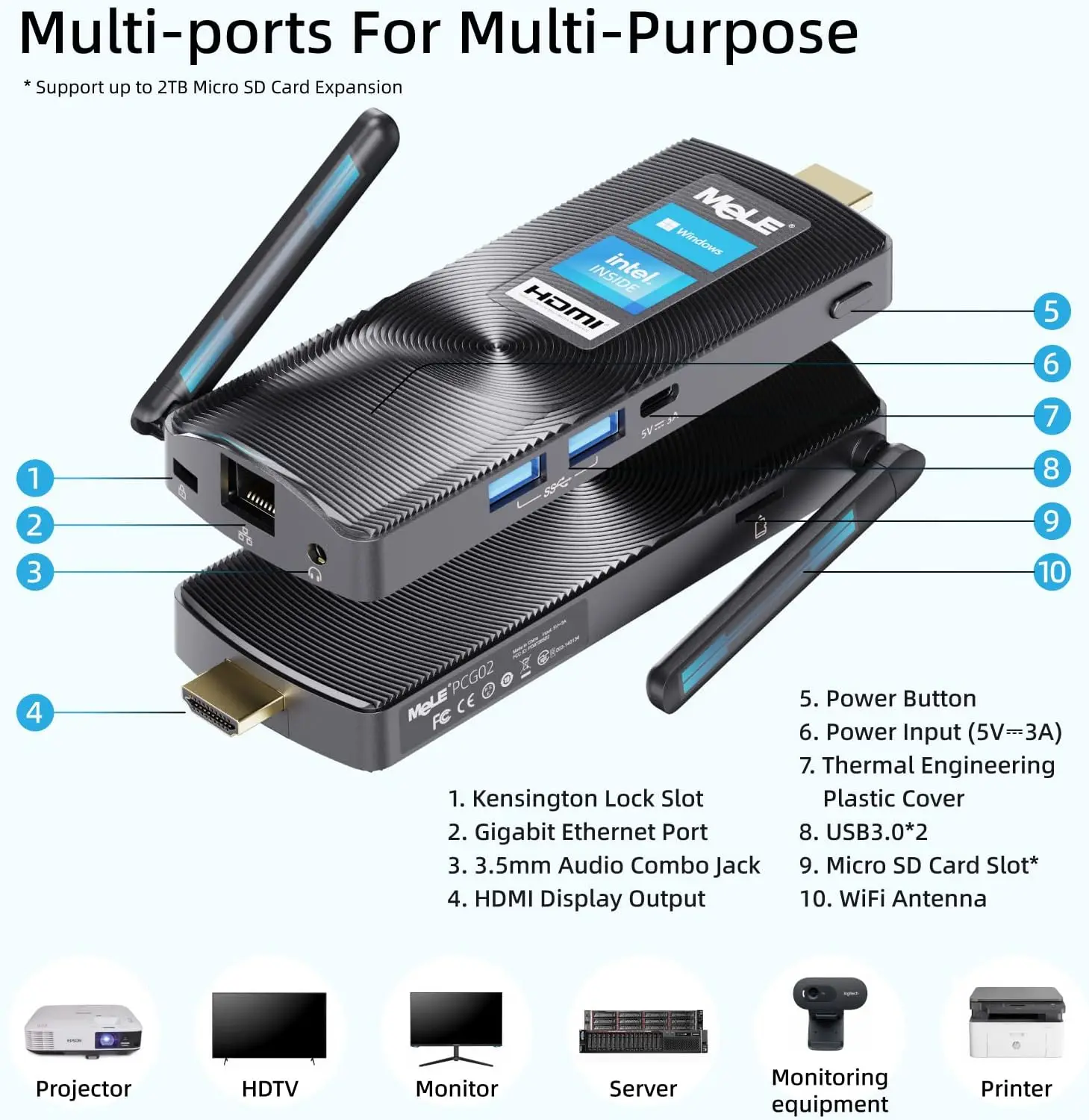 Mele-Mini PC intel Celeron,j4125,lpddr4,8GB, 128GB, 256GB,ファン 