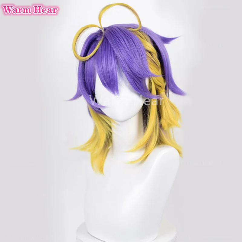 Vtuber Aster Arcadia peruka do Cosplay NIJISANJI EN ILUNA Aster Arcadia peruki 42cm krótkie żaroodporne syntetyczne peruki do włosów + czapka z peruką