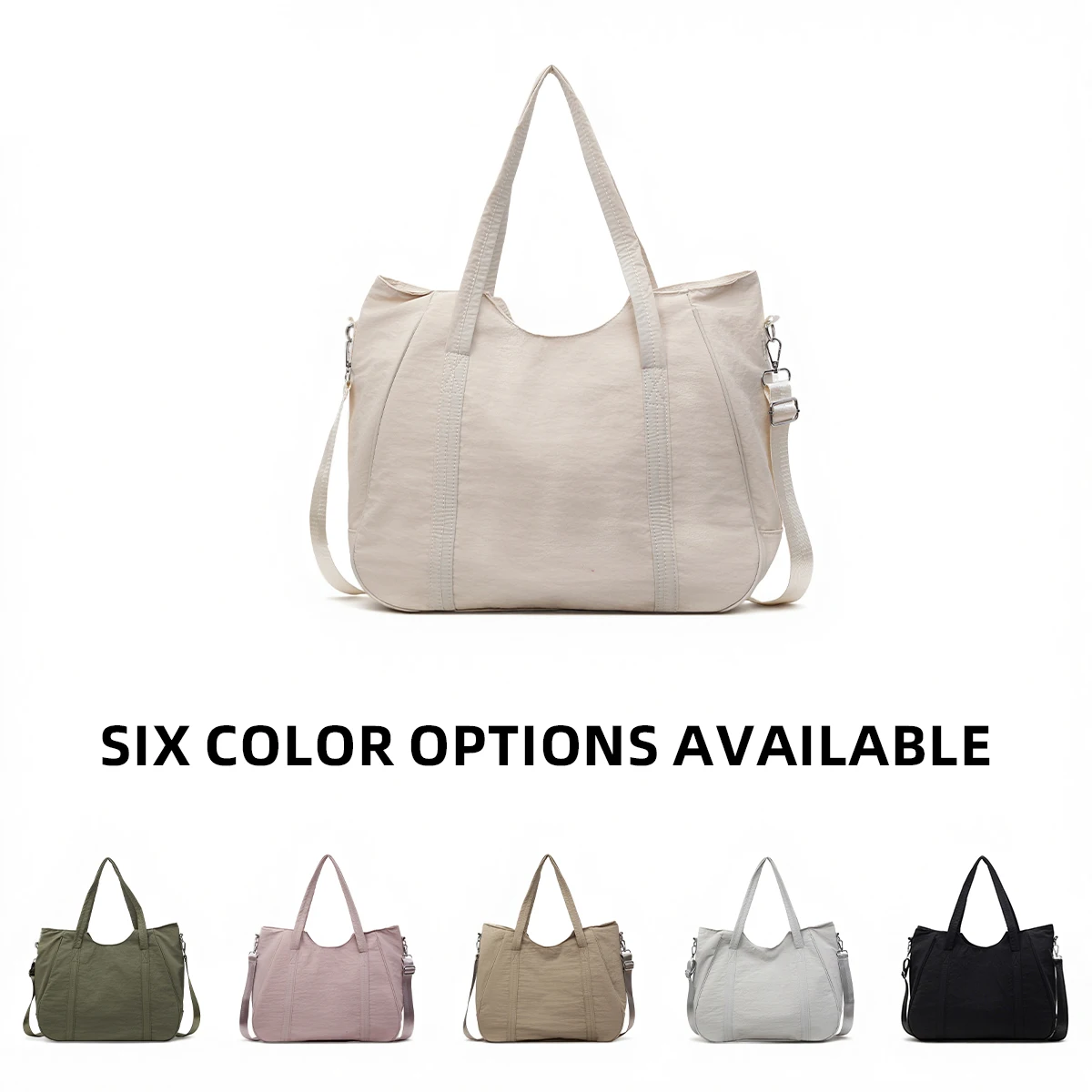 Large-Capacity Canvas Bag for Women, 2025 New Style, Suitable for Work and Commuting, with a High-End Feel, Fashionable Crossbody Tote Bag, Handbag for Shopping and Hiking