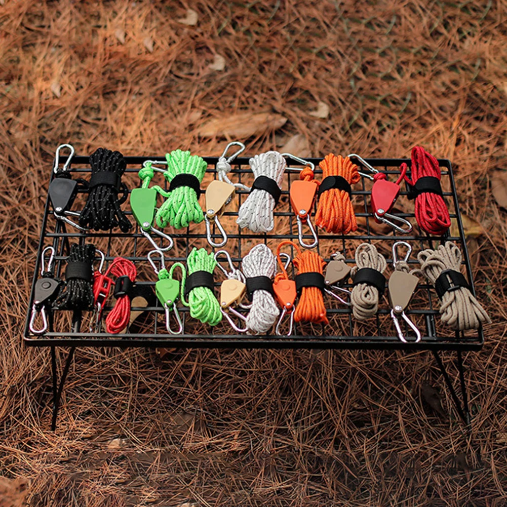 Tent Fastener Rope Adjustable Canopy Hanger Rope Windproof Tent Tension Ropes Reflective for Tent Clothsline Hammock