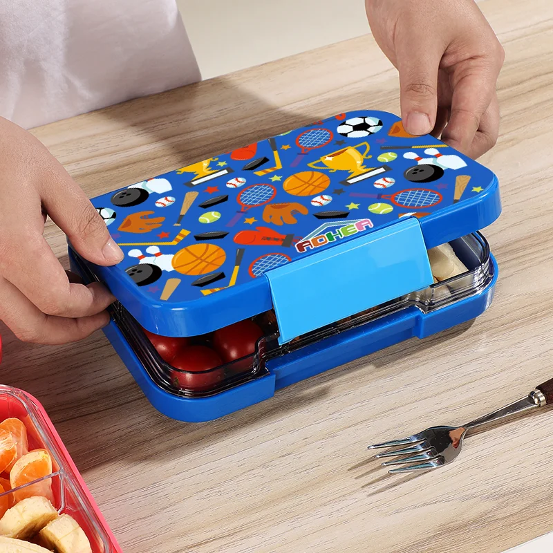 Aohea Bento Box for Kids Lunch Containers Removable Ice Packs