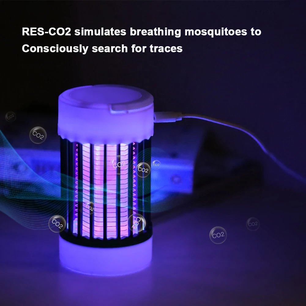 Mosquito Killer Lamp Electric Shock UV Light USB Anti Mosquito Trap Bedroom Outdoor Camping Kills Moths Wasps Gnats