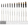 12pcs Filbert Paint Brushes Professional Nylon Hair Fine Tip Paint Brush Set Artist Acrylic Brush for Acrylic Watercolor Oil 2