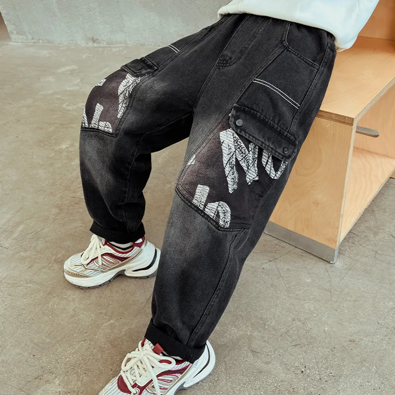 Short Baggy En Jean Garçon Ado 4-14 Ans - Pantalon D'été Décontracté Avec Cordon - Confortable Et Respirant