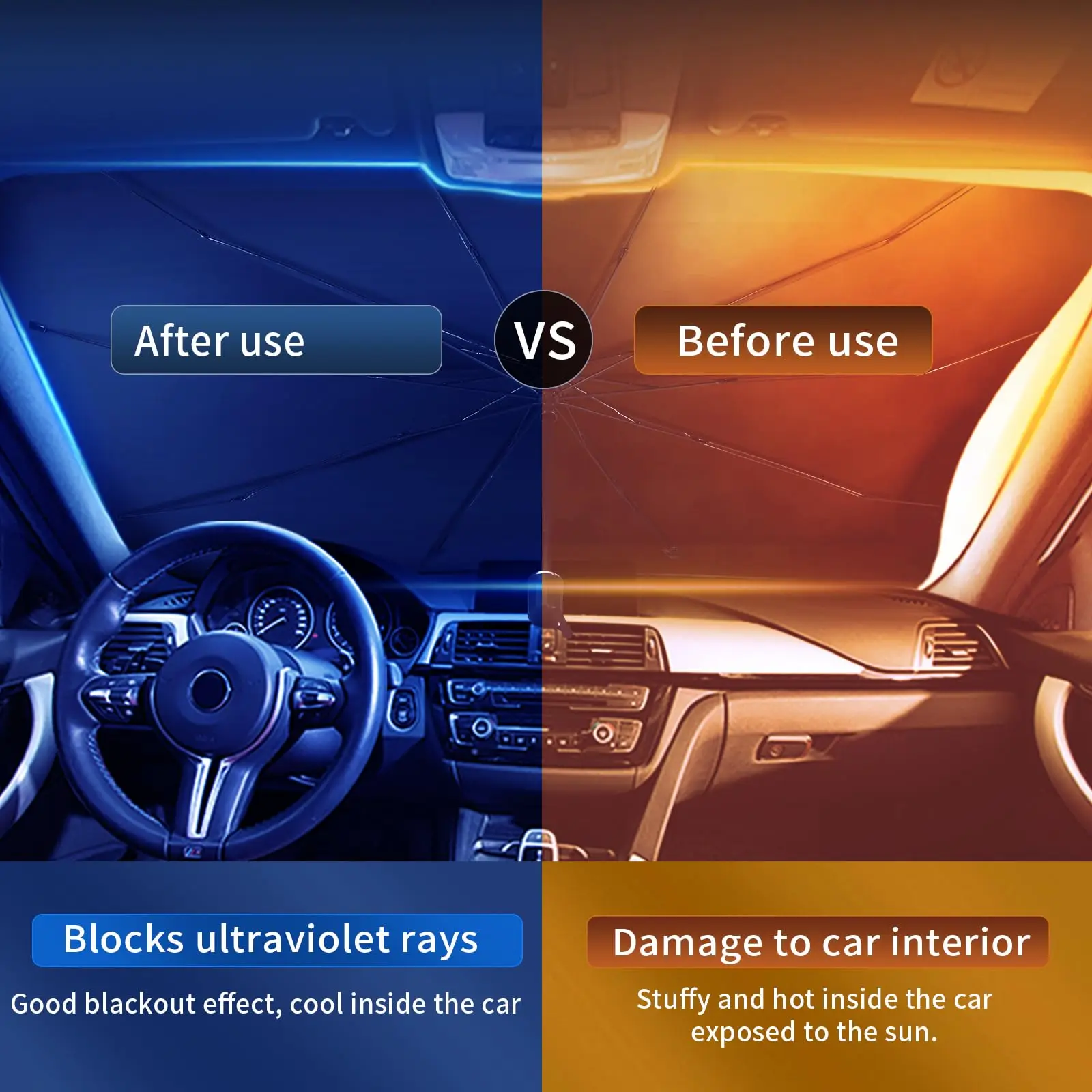 Windshield Sunshade 1PCS Blocking Ultraviolet Rays in Summer Car Sunshade Accessories Sunscreen