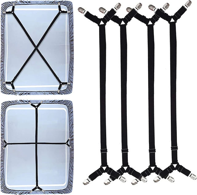 Bed Sheet Holder Straps Criss-Cross - Sheets Stays Suspenders