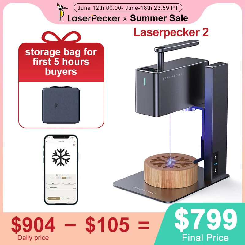 LaserPecker 2 Laser Graveermachine met Powerbank, 5W