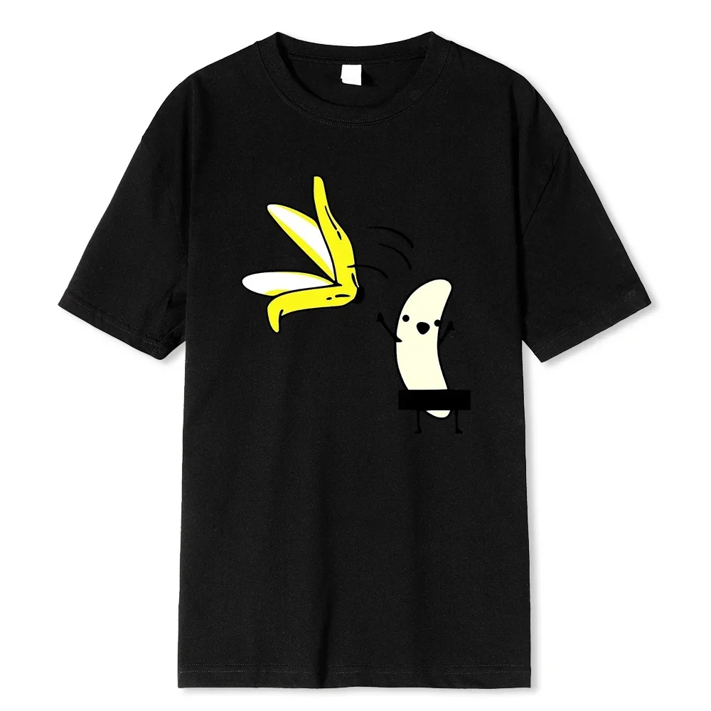 

Banana T-shirt Men Women O-Neck Daily Casual Printed Vintage Harajuku Cute Breathable Graphic Streetwear Breathable Unisex Tees