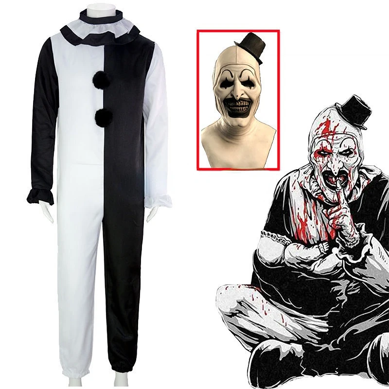 Disfraz de payaso Joker, disfraz de Anime, máscara de Terrifier, mono de  Halloween, ropa de juego de rol, traje de uniforme de fiesta| | - AliExpress