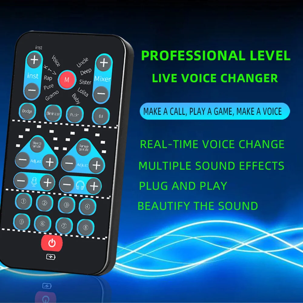 Portable Universal Voice Changer Device with Karaoke and Fine Tuning Features