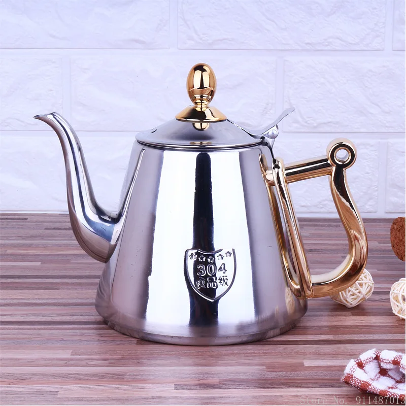 Tea Set Induction Cooker Kettle Teapot High Quality Stainless Steel Home Kitchen Supplies Flat