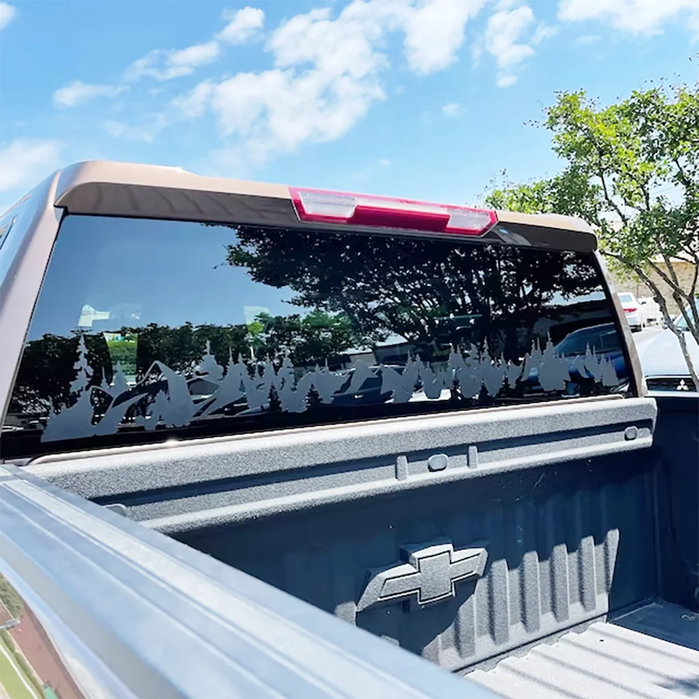 

Mountain Banner Decal Outdoor Vinyl Decals Car Windshield Rear Window Bumper Stickers Adventure Decal Auto Car Exterior Decor