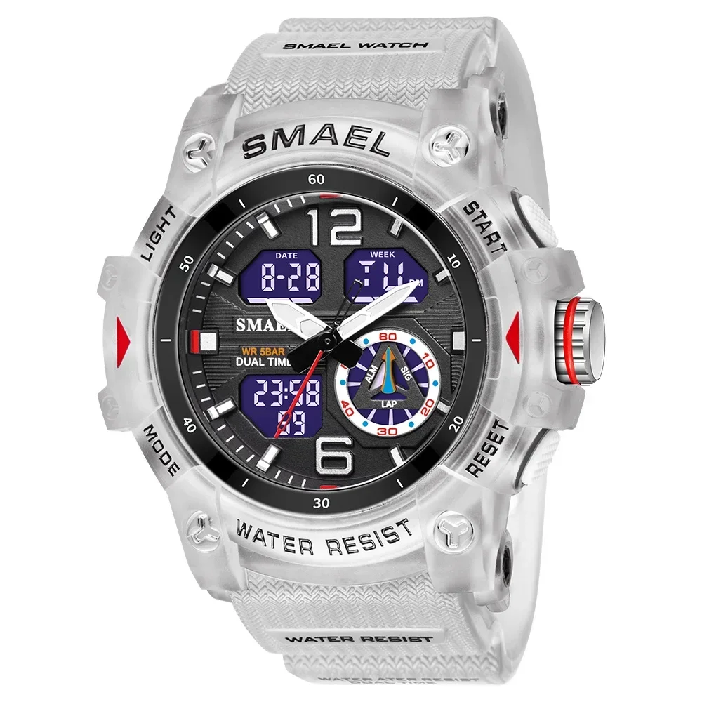 SMAEL NEW Outdoor Digital Watch Electronic Wrist Watch Shock Stopwatch 50M Waterproof Led Clock for Boy relogios masculino