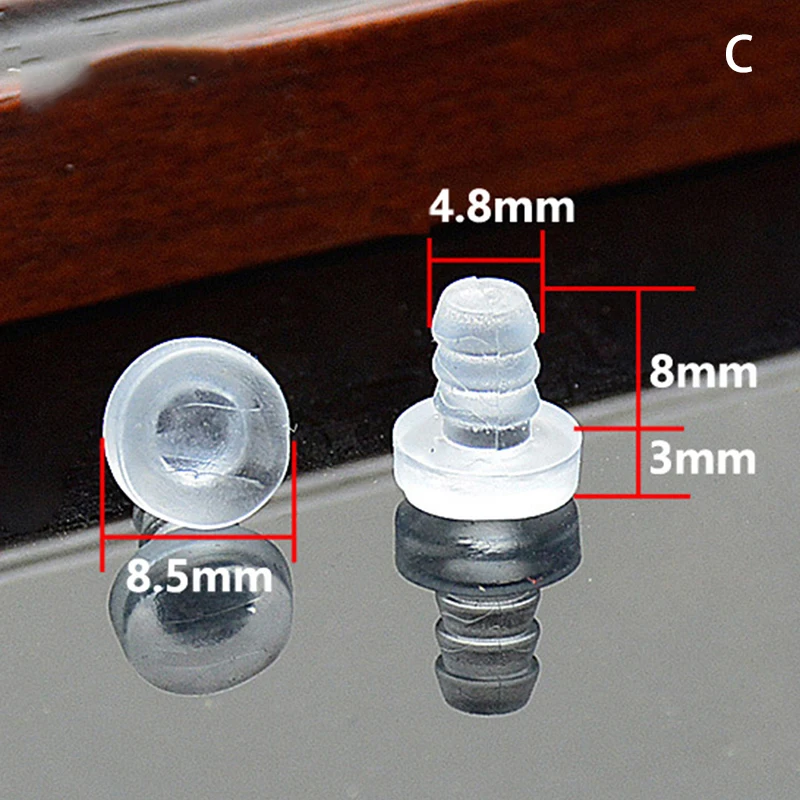 Furniture Leg Pads Soft Clear Rubber Embedded 20pcs