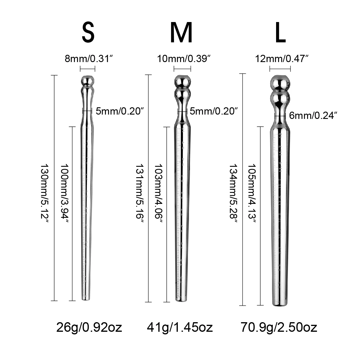 Metal Urethral Probe Measuring Urethral Size Dilatation Masturbation Penis Head Male Rod Adult Sex Toys penis sex toys