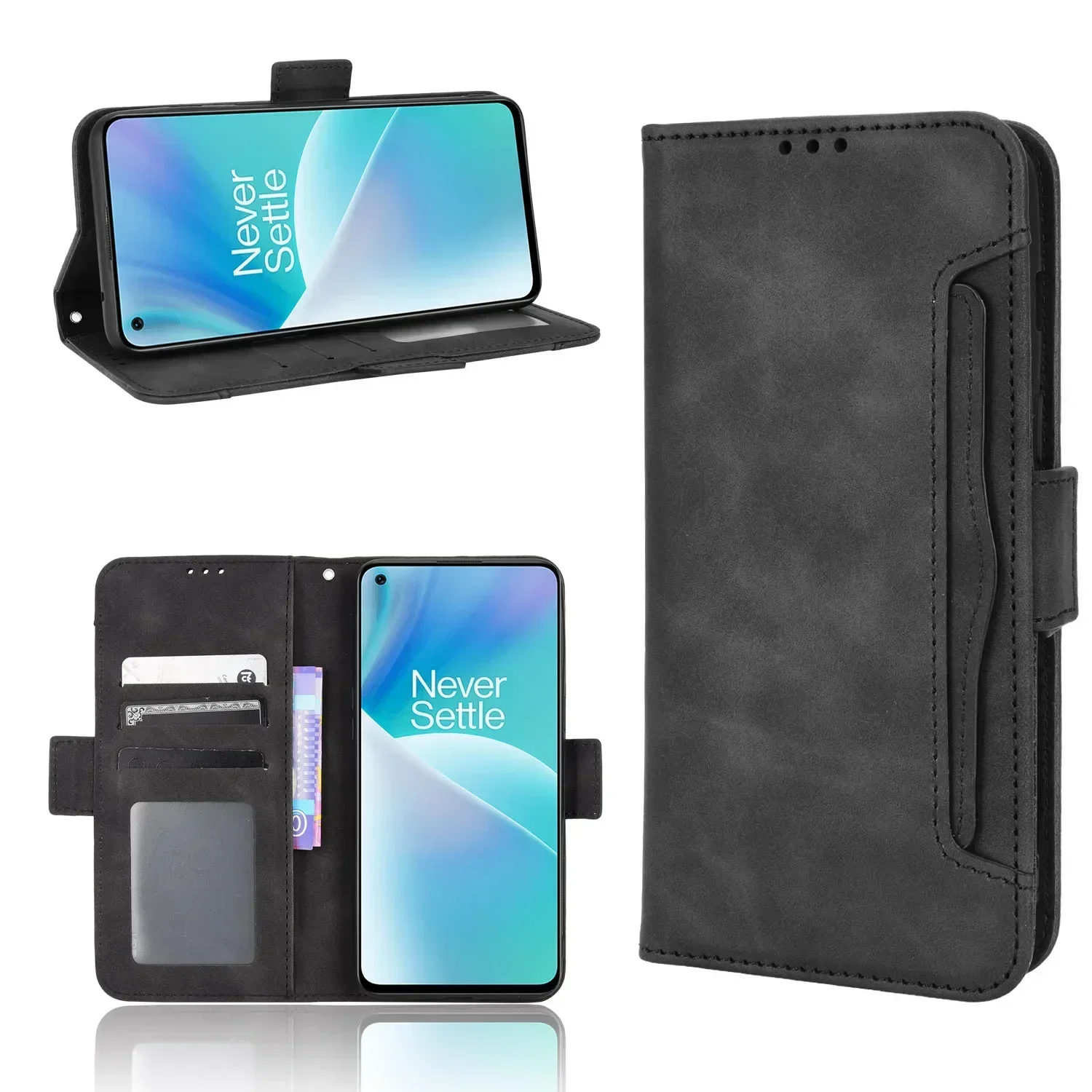 Luxury Detachable Leather Wallet Flip Case - Premium Card Holder Book Cover