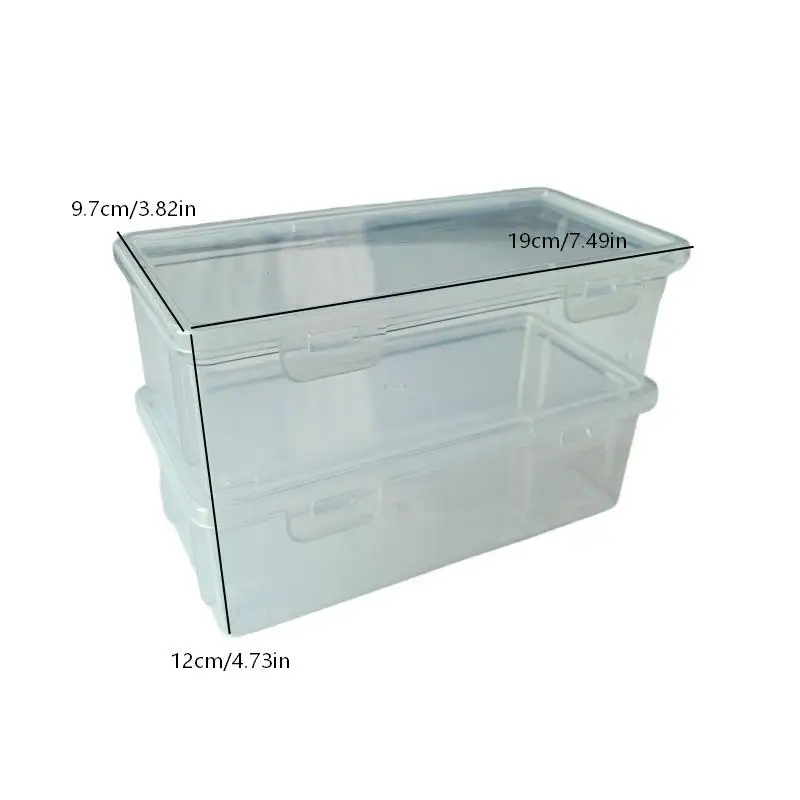 2/3/4/5pcs 투명 연필 상자 대용량 플라스틱 정리함 학교용 보관 상자 대량 쌓을 수 있는 디자인 사무용품