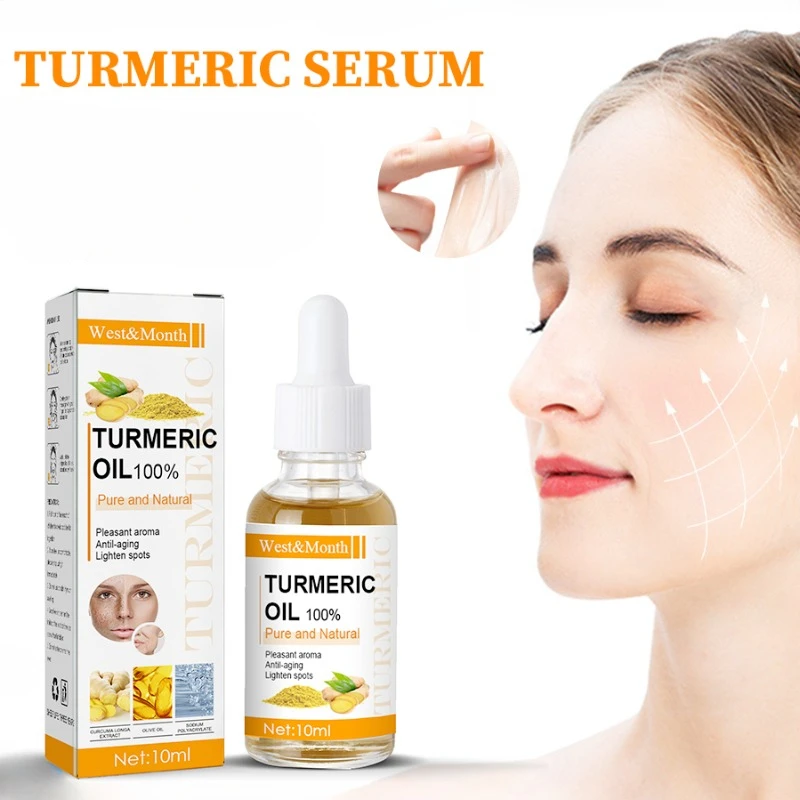 Turmeric Remove Dark Spots Essential Oil Anti wrinkle Serum 100% Pure Therapeutic Grade Face Whitening Moisturizing Skin Care 3