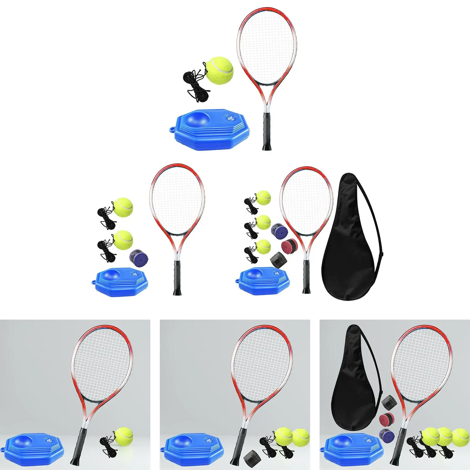 tennis trainer tennis accessories tennis trainer rebound ball solo training equipment for beginners exercise single player self practice for park garden backyard