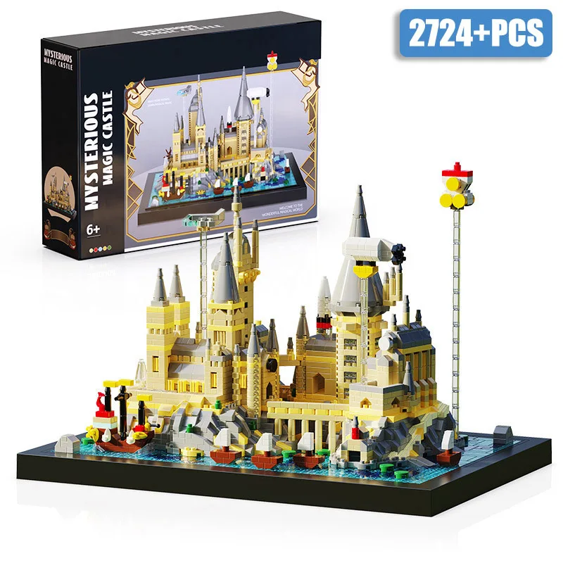 

MOC 2724PCS Magic Castle Mini Size Building Blocks Set DIY Creative Magic School Diamond Bricks Construction Toys For Children