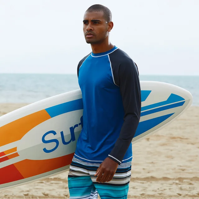 Uv Rash Guard For Men Custom Made Swimming Shirts Mens Rash Guard Long Sleeve Shirt UPF 50+ Sun Protection Quick Dry Black S Long Sleeve Running Top Men
