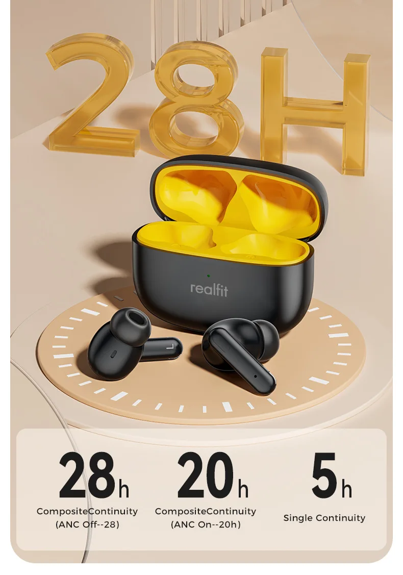 Realfit F3 ANC Active Noise Cancellation True Wireless Earbuds