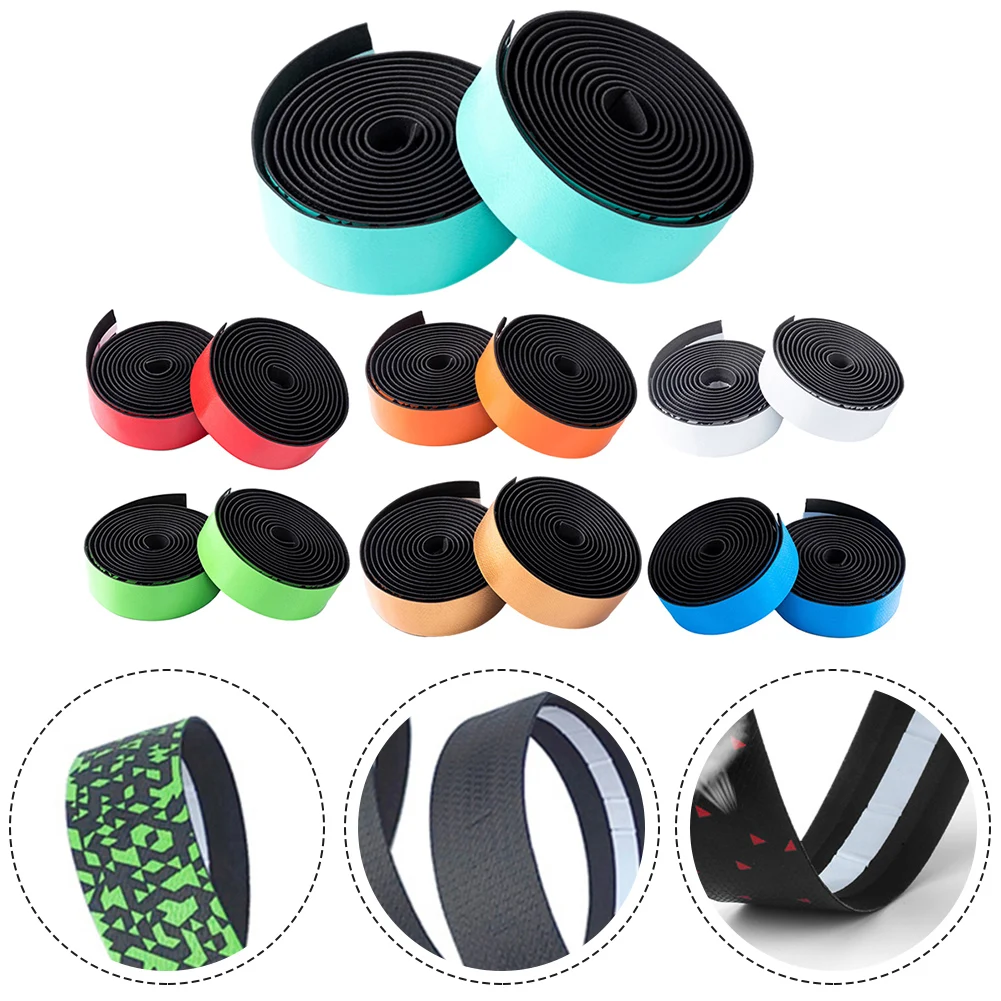 700C Road Bike Handlebar Tape Anti-slip Shock Handle Bar Tape With Plugs Curved Handlebar For Road Bike Racket Fishing Rod