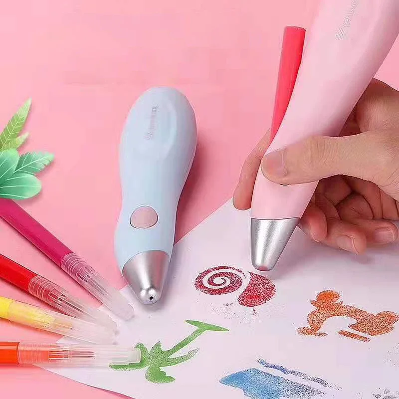 텐윈 아트 전기 스프레이 펜 에어 브러시 세트, 다기능 컬러 잉크젯 페인팅 브러시, 세척 가능한 스프레이 페인팅 수공 도구