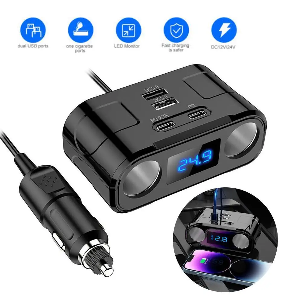 

USB-разветвитель с 4 портами, 12 В/24 В, 60 Вт