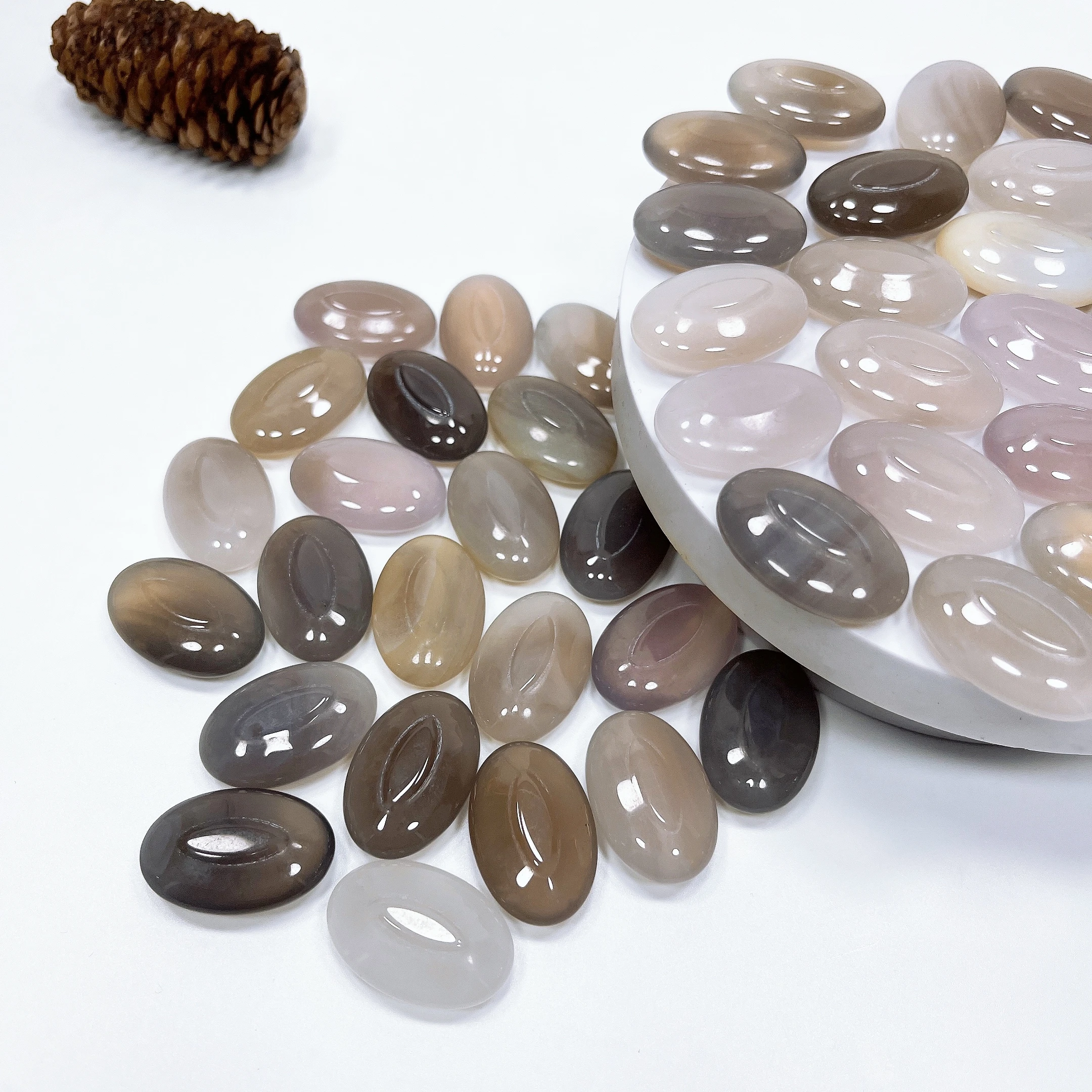 Natural Agate Crystal Pocket Palm Stone Thumb Toy Hot Compress Forgetting Worries Healing Health Home Garden Decoration Gift