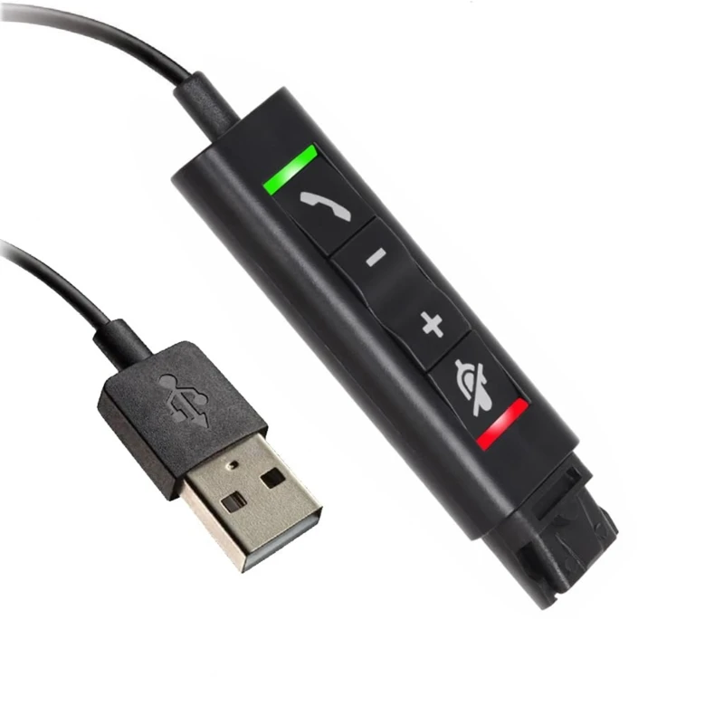 

16FB VoiceJoy Разъем для USB-кабеля-адаптера ENC Шумоподавление Отключение звука Регулятор громкости 3 светодиодных Кабель