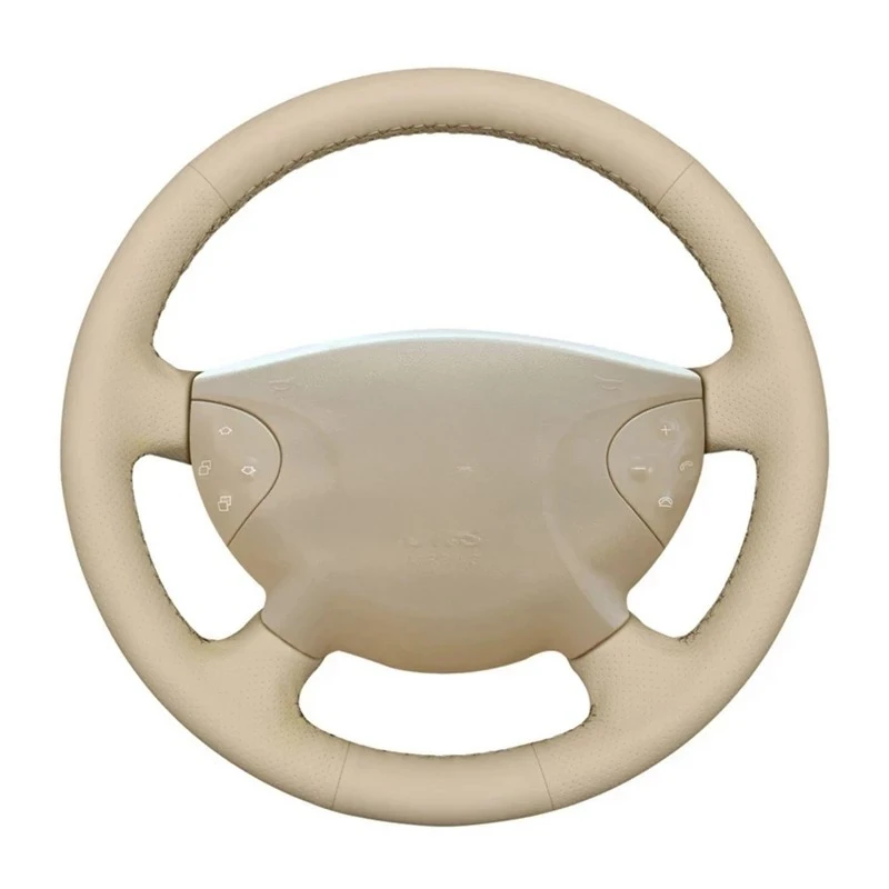 Auto-Lenkradbezug, handgenäht, beige, Kunstleder, für Mercedes Benz E-Klasse W211 G-Klasse W463 2002–2006 2007