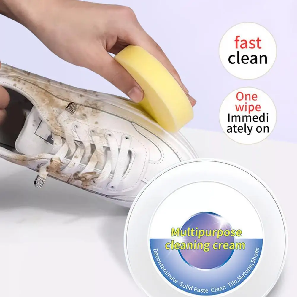 

White Shoes Cleaning Cream Multi-functional Pasty Cleaner Remover Sports Maintenance Shoes With Cleansing 260g Wipe Stains Q4S4
