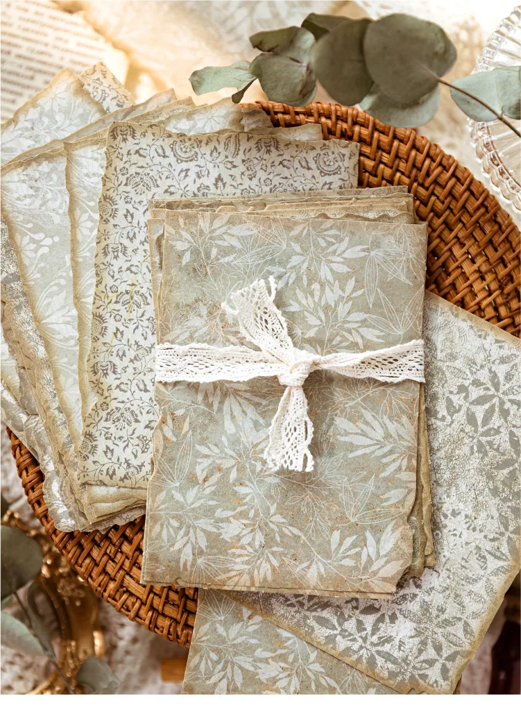30-Blatt-Papierset aus Vintage-Mischmaterial mit gemischtem Muster, mit Aquarell im Retro-Stil – wie Farbverlaufsmustern – Detail 24