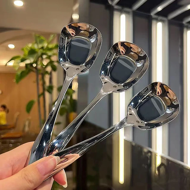 304 Stainless Steel Tablespoon Square Head Flat Bottom Dining