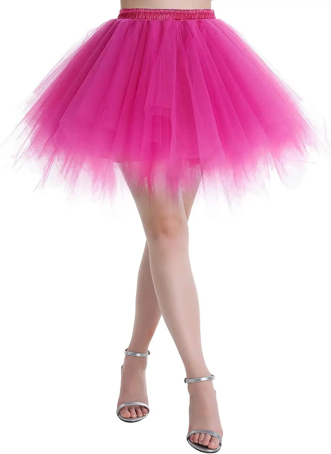 BABYONLOINE Tutu Tulle Skirt Petticoat Underskirt 50s Vintage Ballet Bubble Dance Dress Prom Dress Short Retro