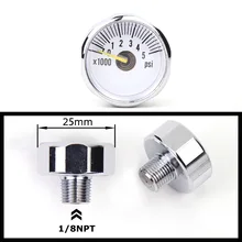  Air Mini Micro Pressure Gauge Manometre Manometer | Thread 1/8BSP(G1/8) 1/8NPT M10 M8 | 30PSI 300PSI 5000PSI 6000PSI 350BAR 