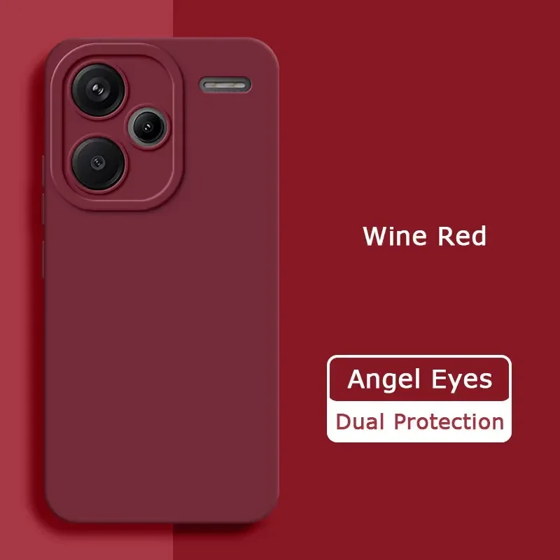 Luxury Angel Eyes Square Liquid Silicone Case - Premium Soft Cover