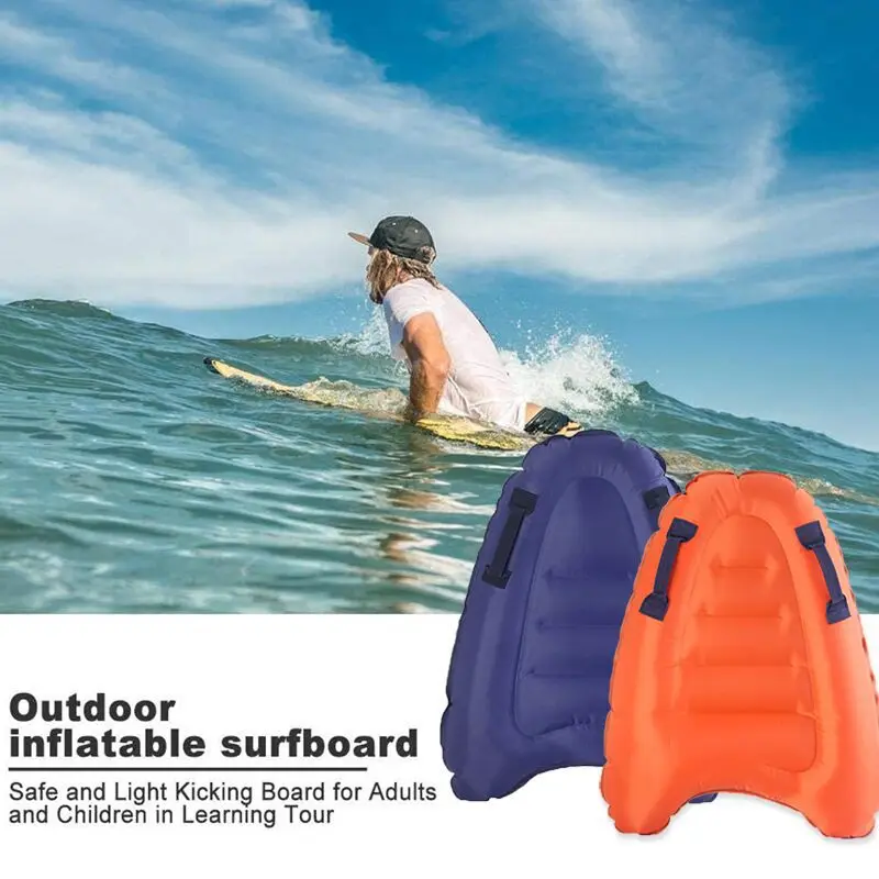 Children Inflatable Surfboard Portable Bodyboard with Handles Swimming